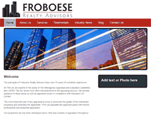 Tablet Screenshot of froboeserealtyadvisors.com